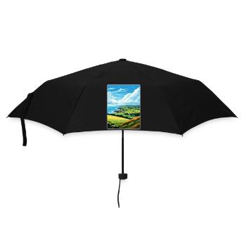 Cornouailles Aonb Voyage Affiche Peinture Souvenir WPA - Parapluie standard - noir - Devant