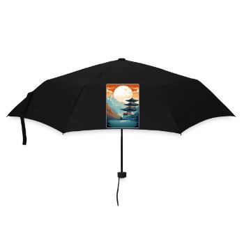 Seoul South Korea Travel Poster Souvenir Paint WPA - Umbrella (small) - black - Front