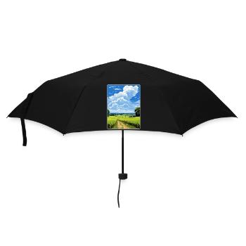 High Weald Aonb Travel Poster Souvenir Paint WPA - Umbrella (small) - black - Front