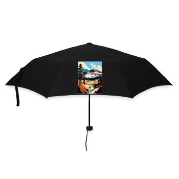 Lassen Volcanic National Park California Travel - Umbrella (small) - black - Front