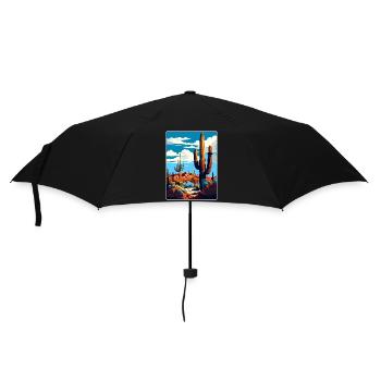 Saguaro National Park Arizona Travel Poster WPA - Umbrella (small) - black - Front