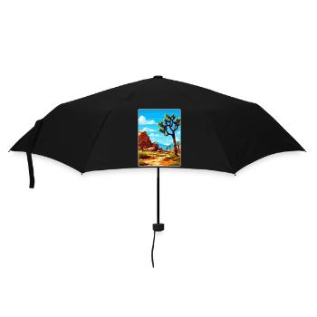 Joshua Tree National Park California Travel Poster - Umbrella (small) - black - Front