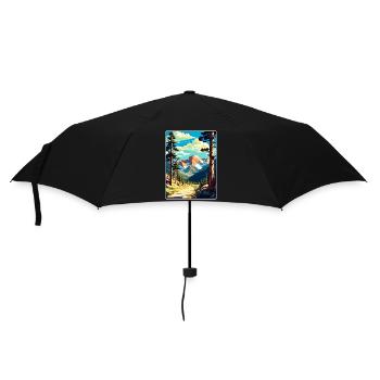 Rocky Mountain Nationalpark Colorado Travel Card - Regenschirm (klein) - Schwarz - Vorne