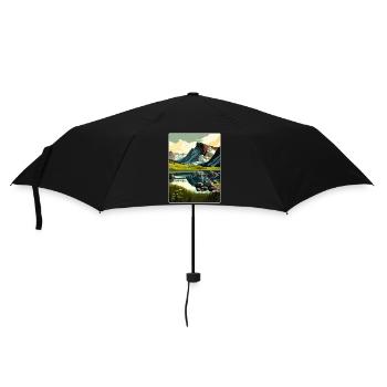 Parc national de Sarek Suède Affiche de voyage suédoise - Parapluie standard - noir - Devant