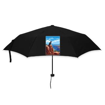 Grand Canyon National Park Arizona Travel Poster - Umbrella (small) - black - Front