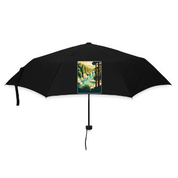 Parc national de Krka Croatie Chambre Voyage Affiche WPA - Parapluie standard - noir - Devant