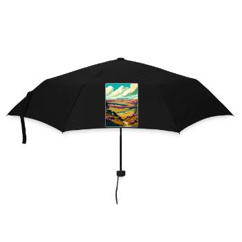 North York Moors National Park Travel Poster WPA - Umbrella (small) - black - Front