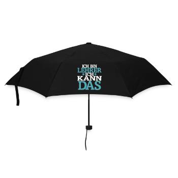 Ich bin Lehrer, Ich kann das - Regenschirm (klein) - Schwarz - Vorne