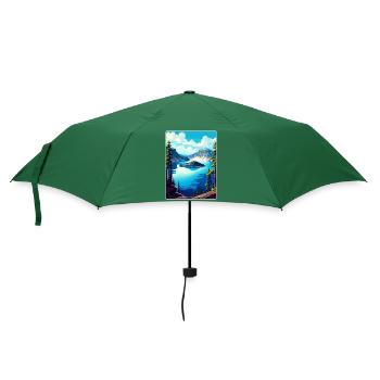 Crater Lake National Park Travel Poster Souvenir - Umbrella (small) - bottlegreen - Front