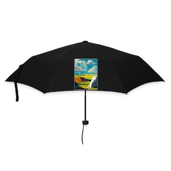 Affiche de voyage souvenir du parc national des South Downs - Parapluie standard - noir - Devant