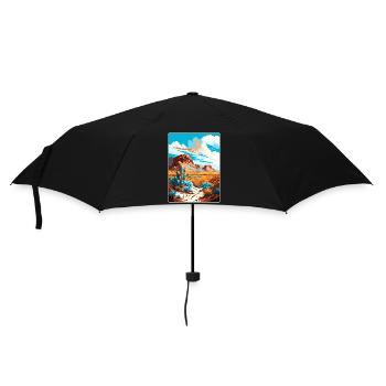 Big Bend National Park Travel Poster Souvenir WPA - Umbrella (small) - black - Front