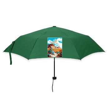 Big Bend National Park Travel Poster Souvenir WPA - Umbrella (small) - bottlegreen - Front