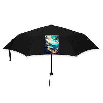 Acadia National Park Travel Poster Souvenir WPA - Umbrella (small) - black - Front