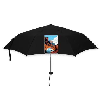 Big Bend National Park Travel Poster Souvenir WPA - Umbrella (small) - black - Front