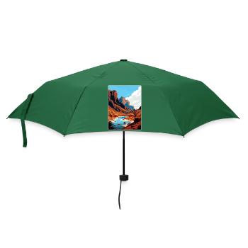 Big Bend National Park Travel Poster Souvenir WPA - Umbrella (small) - bottlegreen - Front