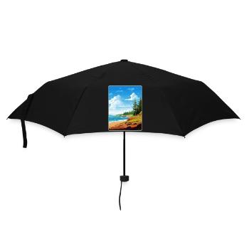 Acadia National Park Travel Poster Souvenir WPA - Umbrella (small) - black - Front