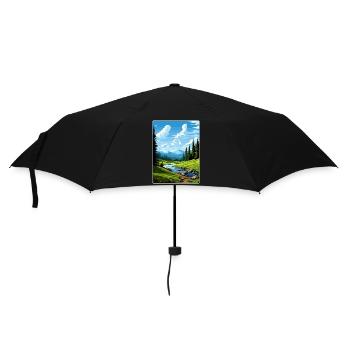 Olympi Nationalpark Reiseposter Souvenir WPA - Regenschirm (klein) - Schwarz - Vorne