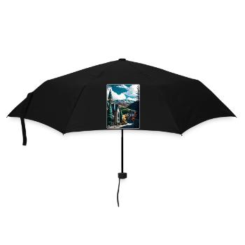 Vail Ski Resort Colorado Reiseposter Souvenir - Regenschirm (klein) - Schwarz - Vorne