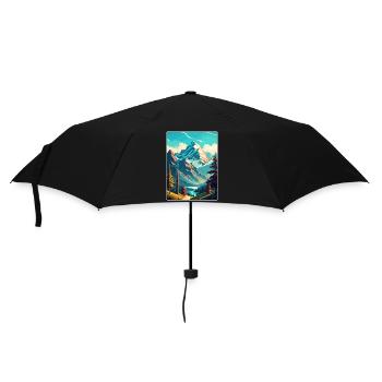 Alpes bavaroises Allemagne Affiche de voyage Souvenir WPA - Parapluie standard - noir - Devant