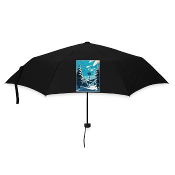 St Anton ski ski vintage voyage affiche souvenir - Parapluie standard - noir - Devant