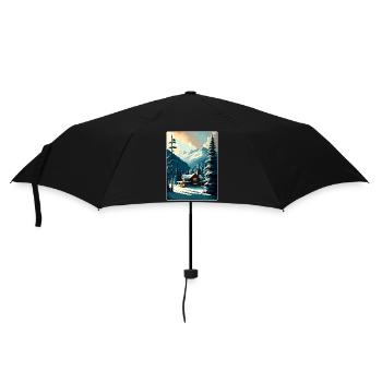 Whistler ski ski vintage voyage affiche souvenir - Parapluie standard - noir - Devant