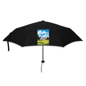 Die Reiseposterkarte des Olympi Golf Club Course - Regenschirm (klein) - Schwarz - Vorne