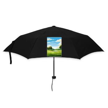 Olympi Fields Golf Club Reiseposter Souvenir - Regenschirm (klein) - Schwarz - Vorne