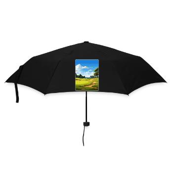 Olympi Fields Golf Club Reiseposter Souvenir - Regenschirm (klein) - Schwarz - Vorne