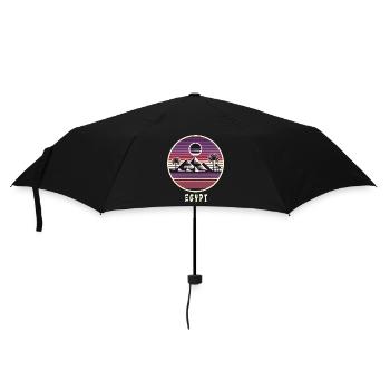 Egypt pyramid design - Umbrella (small) - black - Front