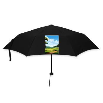 Shadow Creek Golfplatz Reiseposter Souvenir - Regenschirm (klein) - Schwarz - Vorne