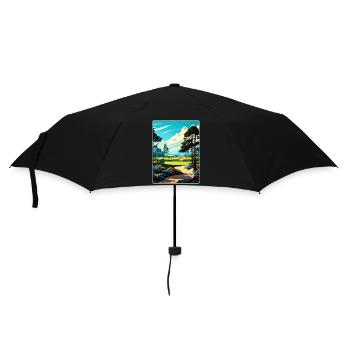 Poppy Hills Golf Course Travel Poster Souvenir WPA - Umbrella (small) - black - Front