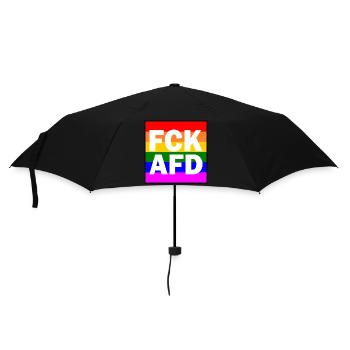 Fck afd - Regenschirm (klein) - Schwarz - Vorne