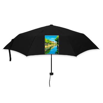 Padua Palermo Town Italy Travel Poster Souvenir - Umbrella (small) - black - Front