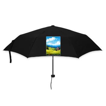 Harz Mountains Germany Travel Poster Souvenir WPA - Umbrella (small) - black - Front