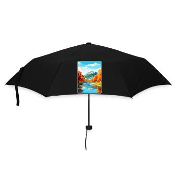 Salzbourg Autriche Affiche de voyage Peinture Souvenir WPA - Parapluie standard - noir - Devant
