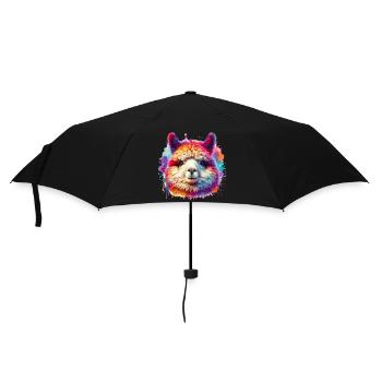 Alpaka - Regenschirm (klein) - Schwarz - Vorne