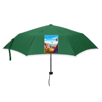 Cappadoce Turquie Voyage Affiche Souvenir Peinture WPA - Parapluie standard - vert bouteille - Devant
