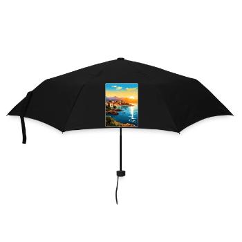 Antalya Turquie Voyage Affiche Souvenir Peinture WPA - Parapluie standard - noir - Devant