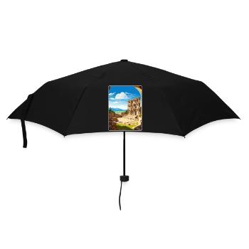 Ephesus Turkey Travel Poster Souvenir Painting WPA - Umbrella (small) - black - Front