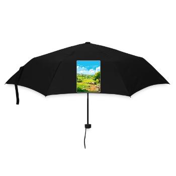 Troy Turkey Travel Poster Souvenir Postcard Paint - Umbrella (small) - black - Front