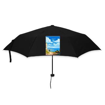 Epidaure Grèce Affiche de voyage Peinture Souvenir WPA - Parapluie standard - noir - Devant