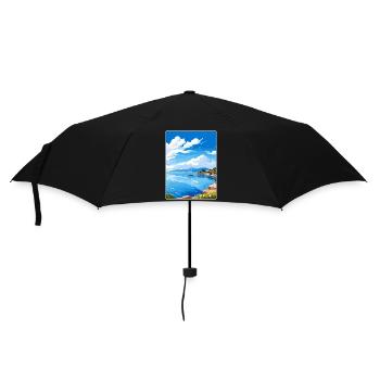 Île de Meganisi Grèce Affiche de voyage Souvenir WPA - Parapluie standard - noir - Devant