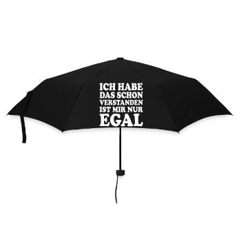 ich habe das schon verstanden ist mir nur egal - Regenschirm (klein) - Schwarz - Vorne