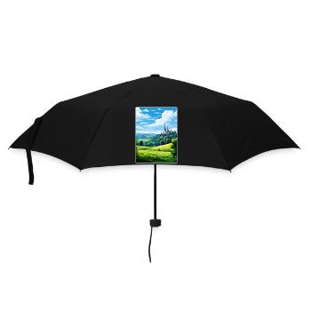 Eifel National Park Germany Travel Poster Souvenir - Umbrella (small) - black - Front