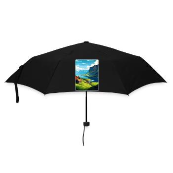 Die Fjorde Norwegen Norwegische Berge Skandinavisch - Regenschirm (klein) - Schwarz - Vorne