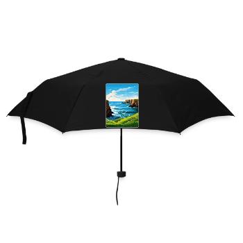North Coast 500 Scotland Voyage Poster Souvenir - Parapluie standard - noir - Devant