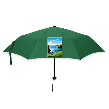 North Coast 500 Scotland Voyage Poster Souvenir - Parapluie standard - vert bouteille - Devant