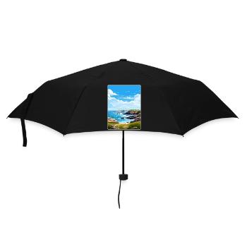 Godrevy Point Angleterre Affiche de voyage Souvenir WPA - Parapluie standard - noir - Devant