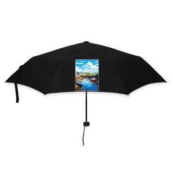 Bude Cornwall England Reiseposter Souvenir WPA - Regenschirm (klein) - Schwarz - Vorne