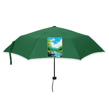 Golitha Falls Angleterre Affiche de voyage Souvenir WPA - Parapluie standard - vert bouteille - Devant